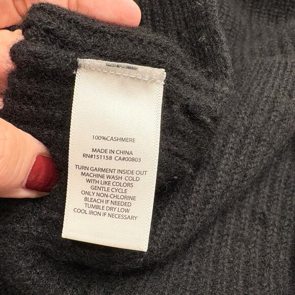 525 America Size M Sweater Emma Cashmere Ribbed Crewneck Shaker Stitch Old Money - Picture 7 of 13